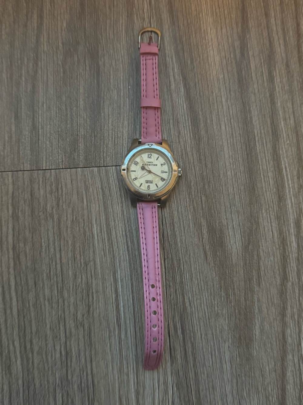 Pink Women's Leather Strap Watch - Unbranded